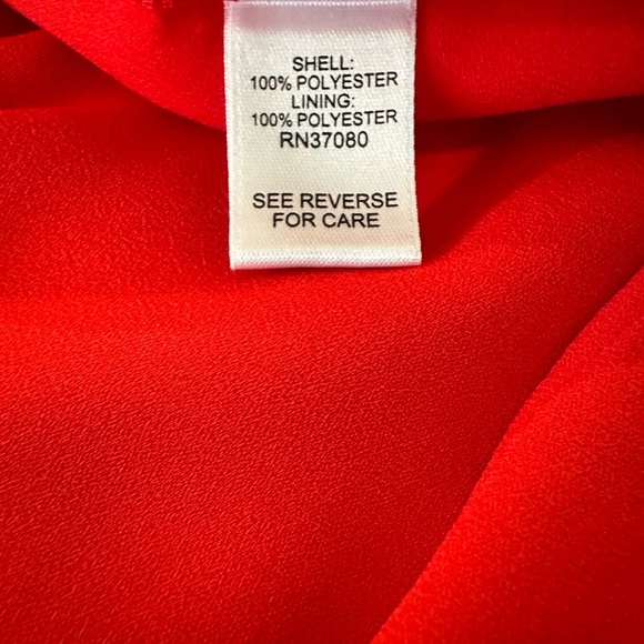 🌴 Bright Red, Lined Sleeveless Tank, Size M - Picture 6 of 9